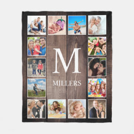 Custom Foto Collage Rustic Bauernfamilie Fleecedecke