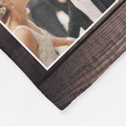 Custom Foto Collage Rustic Bauernfamilie Fleecedecke (Ecke)