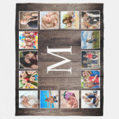 Custom Foto Collage Rustic Bauernfamilie Fleecedecke (Vorderseite)