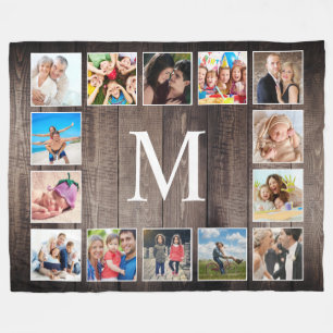 Custom Foto Collage Rustic Bauernfamilie Fleecedecke
