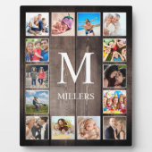 Custom Foto Collage Rustic Bauernfamilie Fotoplatte (Vorderseite)