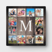 Custom Foto Collage Rustic Bauernfamilie Fotoplatte (Vorderseite)