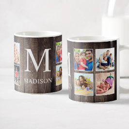 Custom Foto Collage Rustic Bauernfamilie Kaffeetasse