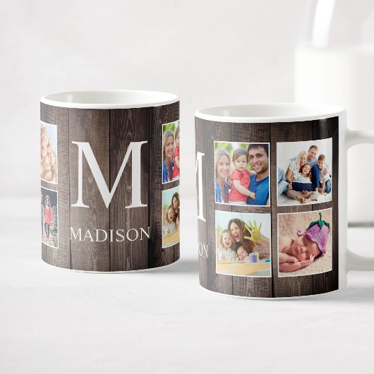 Custom Foto Collage Rustic Bauernfamilie Kaffeetasse