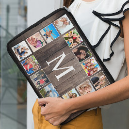 Custom Foto Collage Rustic Bauernfamilie Laptopschutzhülle