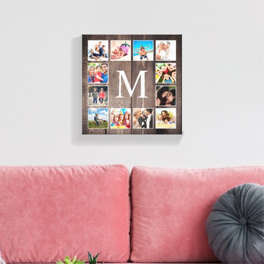 Custom Foto Collage Rustic Bauernfamilie Leinwanddruck (Insitu (Wohnzimmer))