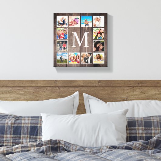 Custom Foto Collage Rustic Bauernfamilie Leinwanddruck (Insitu (Schlafzimmer))