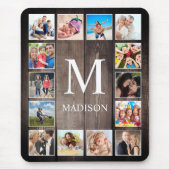 Custom Foto Collage Rustic Bauernfamilie Mousepad (Vorne)