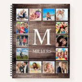 Custom Foto Collage Rustic Bauernfamilie Notizblock (Vorderseite)