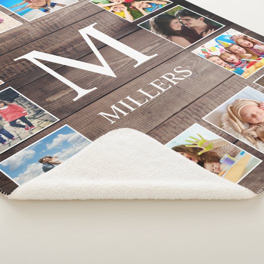 Custom Foto Collage Rustic Bauernfamilie Sherpadecke (3/4)