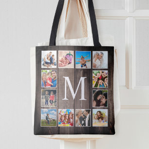 Custom Foto Collage Rustic Bauernfamilie Tasche
