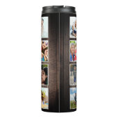 Custom Foto Collage Rustic Bauernfamilie Thermosbecher (Rückseite)