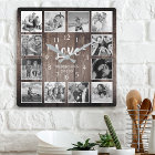 Custom Foto Collage Rustic Farmhouse Liebe Family
