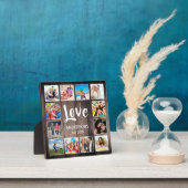 Custom Foto Collage Rustic Farmhouse Love Family Fotoplatte (InSitu)