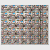 Custom Foto Collage Rustic Farmhouse Love Family Geschenkpapier (Flach)