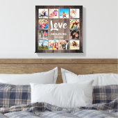 Custom Foto Collage Rustic Farmhouse Love Family Leinwanddruck (Insitu (Schlafzimmer))