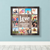 Custom Foto Collage Rustic Farmhouse Love Family Leinwanddruck (Insitu (Holzboden))