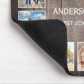 Custom Foto Collage Rustic Farmhouse Love Family Mousepad (Ecke)