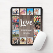 Custom Foto Collage Rustic Farmhouse Love Family Mousepad (Mit Mouse)