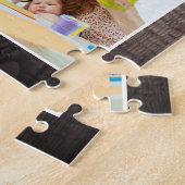 Custom Foto Collage Rustic Farmhouse Love Family Puzzle (Seite)
