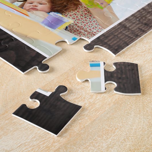 Custom Foto Collage Rustic Farmhouse Love Family Puzzle (Seite)