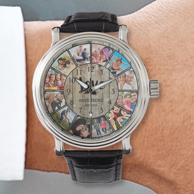 Custom Foto Collage Rustikales Bauernhaus Armbanduhr (Von Creator hochgeladen)