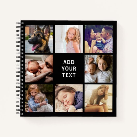 Custom Foto Collage Scrapbook Notizblock (Vorderseite)