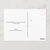 Custom Foto Collage Simple Baby Dusche Vielen Dank Postkarte (Rückseite)