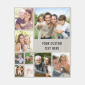 Custom Foto Collage Taupe Fleecedecke (Vorderseite)