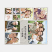 Custom Foto Collage Taupe Fleecedecke (Vorderseite (Horizontal))