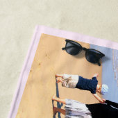 Custom Foto Collage Text Beach Handtuch Super Fami (Beispiel)