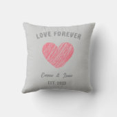 Custom Foto Collage Throw Kissen - Liebe & Forever (Rückseite)