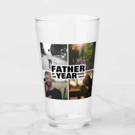 Custom Foto Collage Vater des Jahres Vatertag Glas