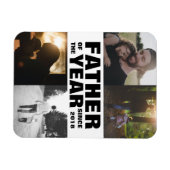 Custom Foto Collage Vater des Jahres Vatertag Magnet (Horizontal)