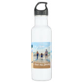 Custom Foto Collage Wasser Flasche Ihr Familienges Edelstahlflasche (Vorderseite)