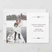 Custom Foto Collage Wedding Dankeschön Karte (Rückseite)