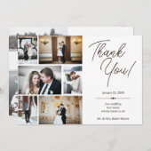 Custom Foto Collage Wedding Dankeschön Karte (Vorne/Hinten)