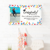 Custom Foto Colorful Glückwunschs Graduation Party Banner (Insitu)