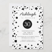 Custom Foto Confetti 30. Geburtstag Einladung (Vorderseite)