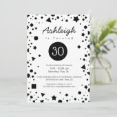 Custom Foto Confetti 30. Geburtstag Einladung (Stehend Vorderseite)