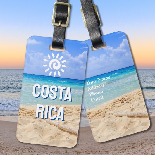Custom Foto Costa Rica Gepäckanhänger