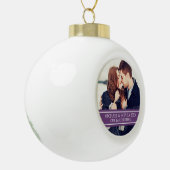 Custom Foto Couple's 1. Weihnachtsdekoration Keramik Kugel-Ornament (Links)