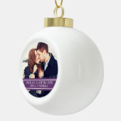 Custom Foto Couple's 1. Weihnachtsdekoration Keramik Kugel-Ornament (Rechts)