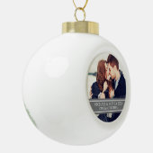 Custom Foto Couple's 1. Weihnachtsdekoration Keramik Kugel-Ornament (Links)