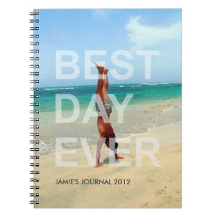 Custom Foto Cover BEST DAY JE moderne Zeitschrift Notizblock