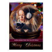 Custom Foto Crystal Snowglobe, Weihnachtslicht (Vorne)