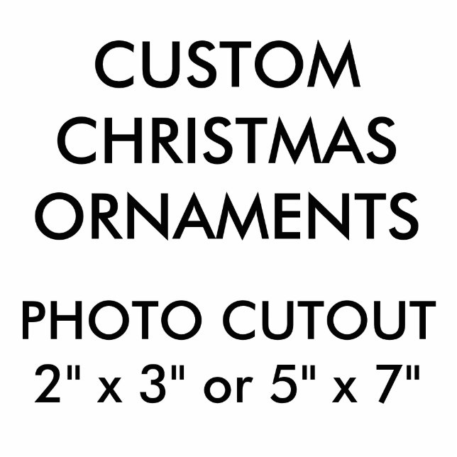 Custom Foto Cutout Weihnachtsgeschmack Fotoskulptur Ornament (Vorne)