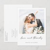 Custom Foto Danke Hochzeit Postkarte (Vorne/Hinten)