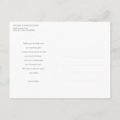 Custom Foto Danke Hochzeit Postkarte (Rückseite)