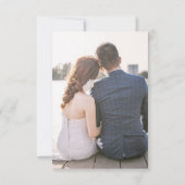 Custom Foto Danke Rustic Blue Gold Lace (Rückseite)